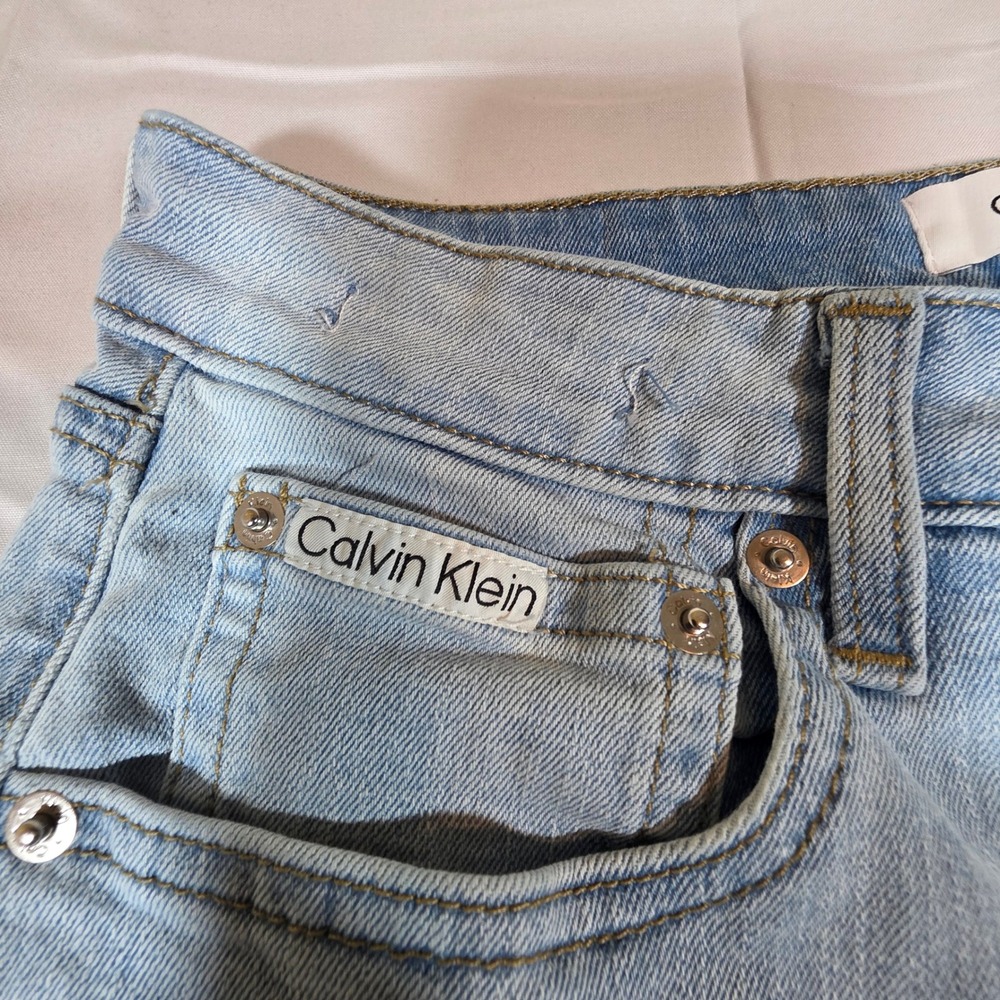 Calvin Klein Jeans Womens 30 High Rise Skinny Ankle Light Wash Blue Denim - Picture 4 of 13